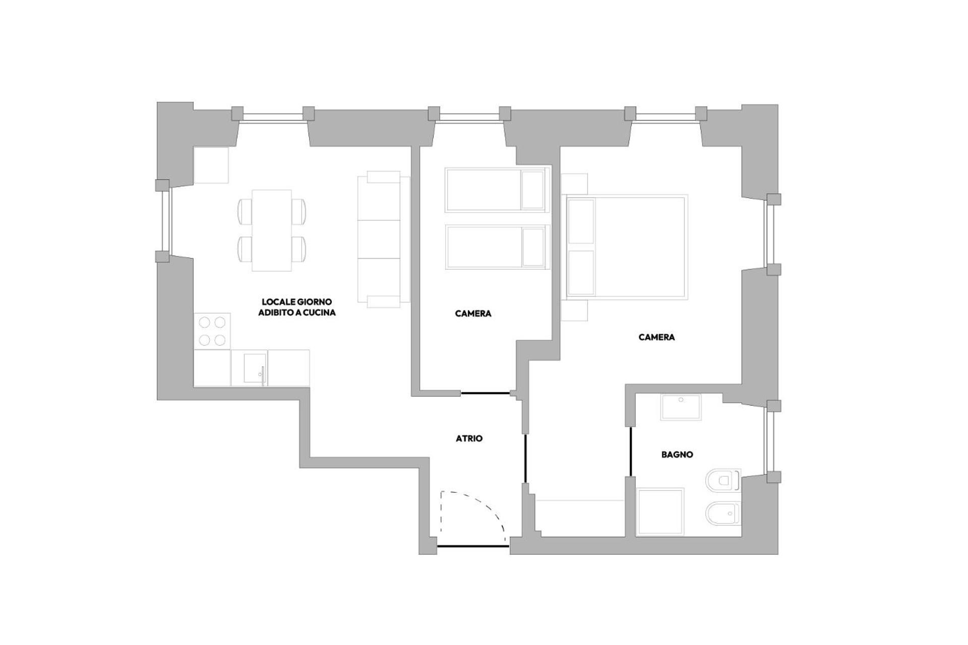 Appartement met 2 slaapkamers