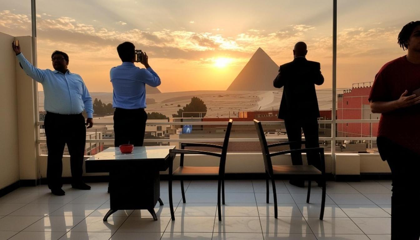 Chambre Lits Jumeaux de Luxe - Vue sur Pyramides