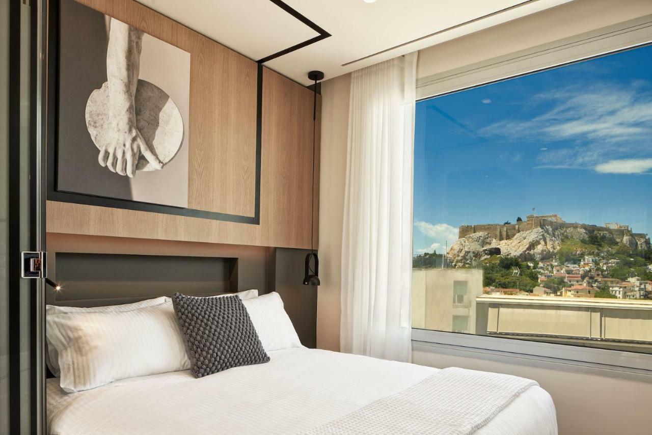 Habitación Deluxe con terraza privada y vistas panorámicas a la Acrópolis y al monte Licabeto